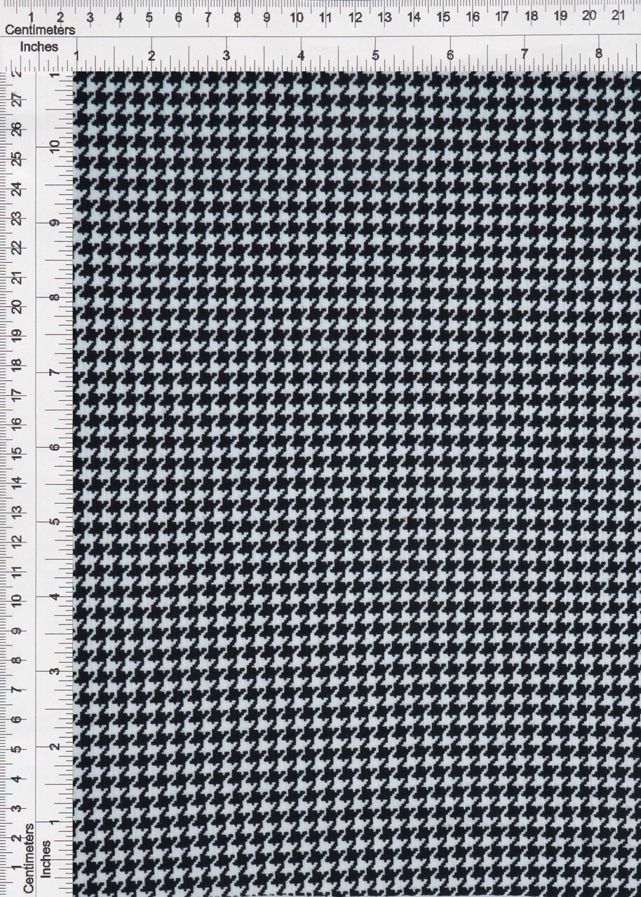 1 Yard Houndstooth Fabric Stretch Knit Bubble Print 58/60" Wide